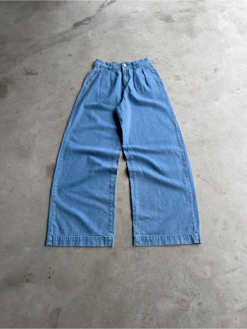 Women’s Baggy Wide Leg Light Blue Denim Pants